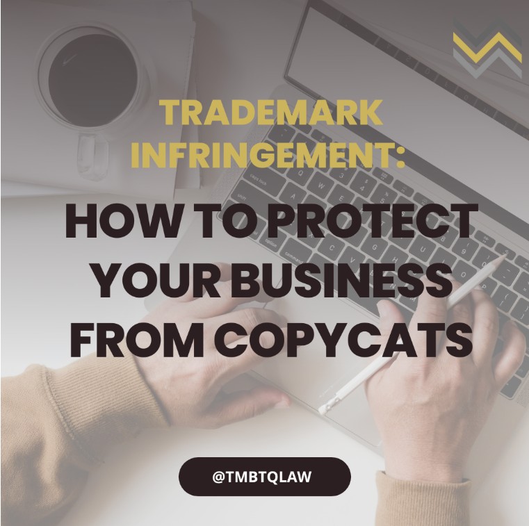 Trademark infringement post image featuring TMBTQ Law, highlighting their website services related to intellectual property and legal protection.